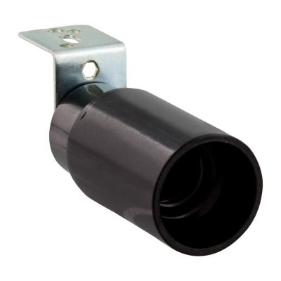 Raccordo E14 con staffa angolare, nero