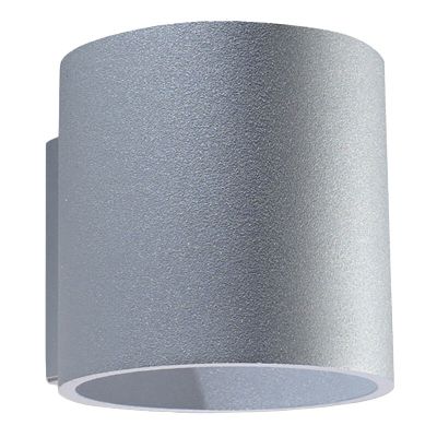 Lampada da parete up down in alluminio grigia, Amely