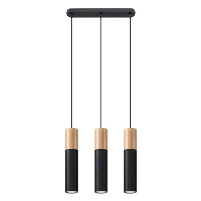 Lampada a sospensione in alluminio marrone, Francesca