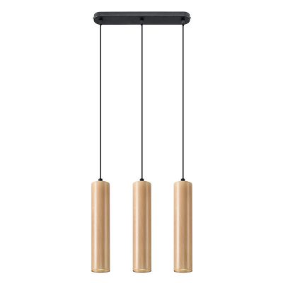 Lampada a sospensione in legno marrone, Francina