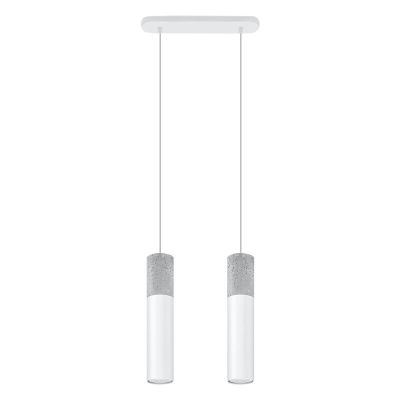 Lampada a sospensione in cemento grigia, Fardou