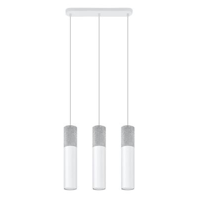 Lampada a sospensione in cemento grigia, Fardou