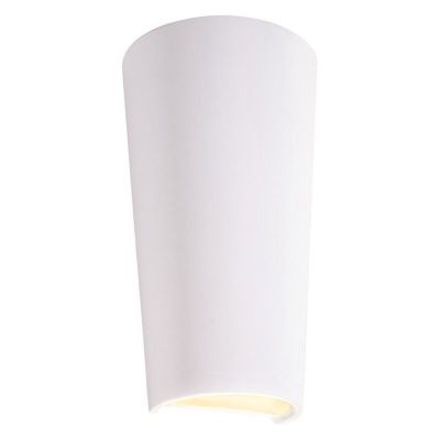 Lampada da parete up down in ceramica bianca, Maayke