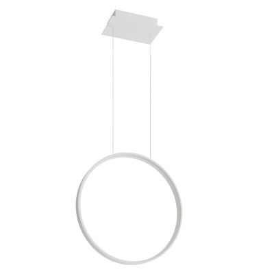 Lampada a sospensione in alluminio bianca, Ringo, 30W, 3000K LED