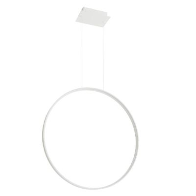 Lampada a sospensione in alluminio bianca, Ringo, 50W, 3000K LED