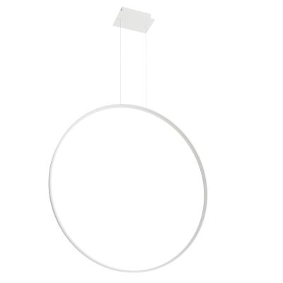 Lampada a sospensione in alluminio bianca, Ringo, 70W, 3000K LED