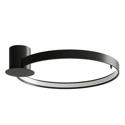Plafoniera in alluminio nera, Ringo, 30W, 3000K LED