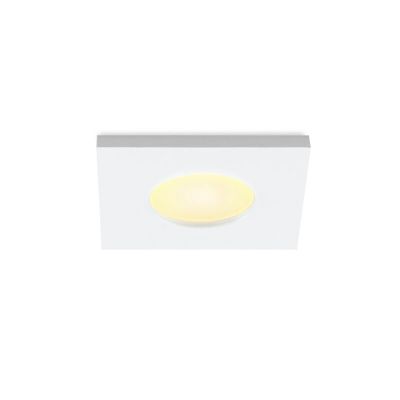 Faretto da incasso bianco quadrato Dico, IP65, dimmerabile