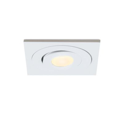 Rona faretto da incasso orientabile quadrato per veranda, IP44, dimmerabile, bianco