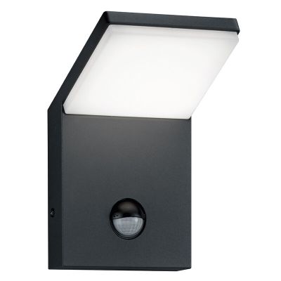 Applique da esterno con sensore di movimento moderna antracite, Solana, 9W, 3000K LED, IP54