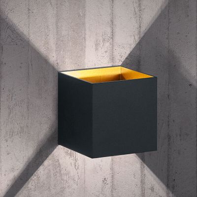Lampada da parete up down moderna nera, Eva, 4,3W, 3000K LED