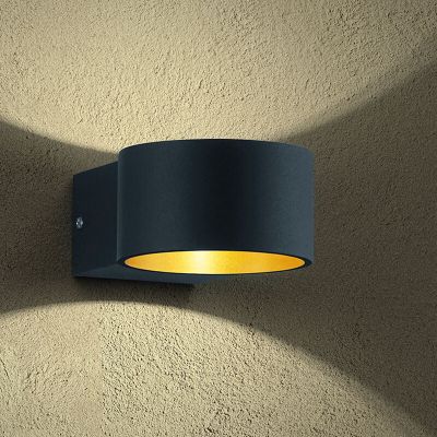 Lampada da parete up down moderna nera, Tyra, 4,3W, 3000K LED
