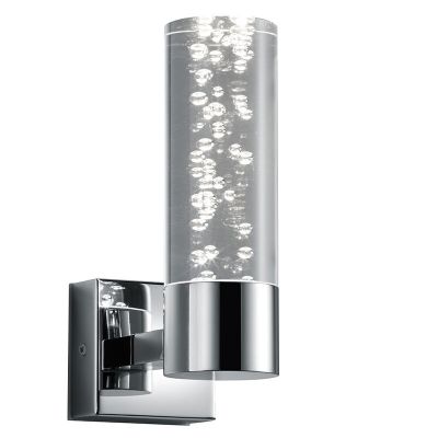 Applique da parete design cromata, Delfina, 3,1W, 3000K LED, IP44