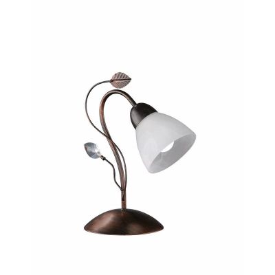 Lampada da tavolo classica color ruggine, Astrid, con interruttore
