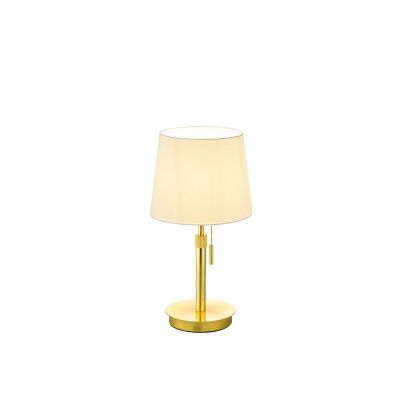 Lampada da tavolo moderna in ottone, Niva, con interruttore a strappo