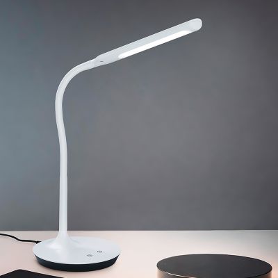 Lampada da scrivania moderna bianca, Yanis, 5W, bianco regolabile tra caldo e freddo LED, con interruttore