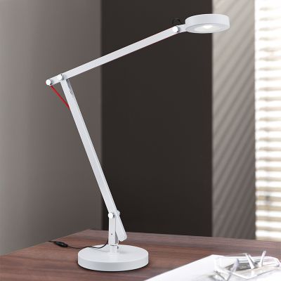 Lampada da tavolo moderna bianca, Pardoes, 5W, 3000K LED, con interruttore