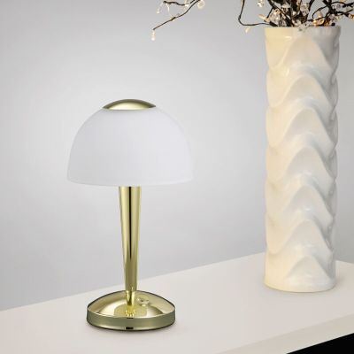 Lampada da tavolo classica in ottone, Daphne, 4W, 3000K LED, con interruttore