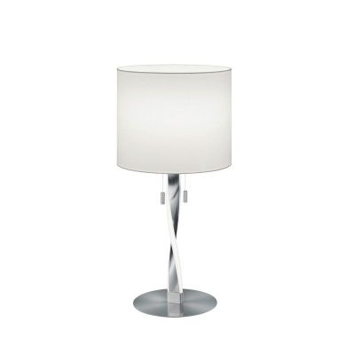 Lampada da tavolo moderna in nichel, Ramten, 3W, 3000K LED, con interruttore a strappo