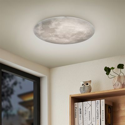 Plafoniera moderna bianca, Fly, 22W, 3000K LED, con telecomando