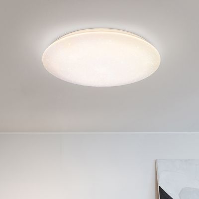 Plafoniera bianca in plastica, Yafu, 80W, bianco regolabile tra caldo e freddo LED, con telecomando