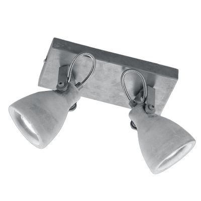 Faretto da soffitto in cemento grigio, Lamija