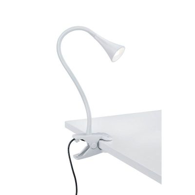 Faretto con pinza bianco in plastica, Yelaisa, 3W, 3000K LED, con interruttore