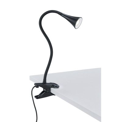 Faretto con pinza nero in plastica, Yelaisa, 3W, 3000K LED, con interruttore