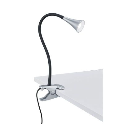 Faretto con pinza grigio in plastica, Yelaisa, 3W, 3000K LED, con interruttore