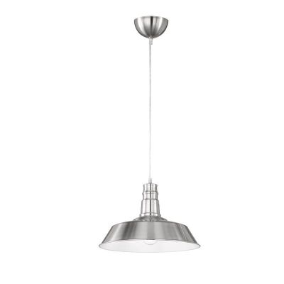 Lampada a sospensione industriale in nichel, Yanaisha