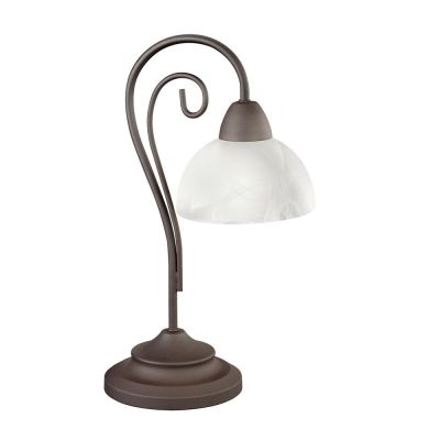 Lampada da tavolo classica color ruggine, Jared, con interruttore