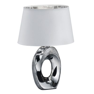 Lampada da tavolo in ceramica argenta, Moldrup, con interruttore