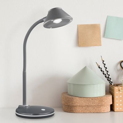 Lampada da tavolo moderna argenta, Nano, 3,2W, 3000K LED, con interruttore