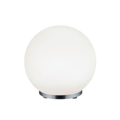 Lampada da tavolo moderna cromata, Berkant, 5,5W, 3000K LED, con telecomando
