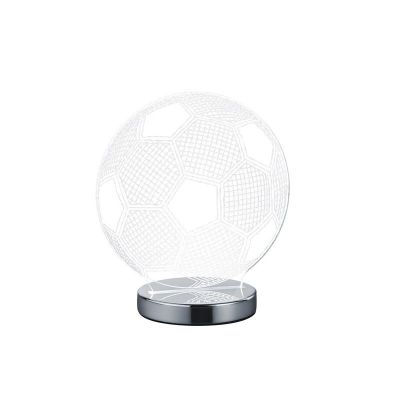 Lampada da tavolo design cromata, Berit, 7W, bianco regolabile tra caldo e freddo LED, con interruttore