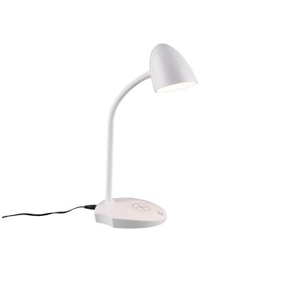 Lampada da scrivania moderna bianca, Maribo, 4W, 3000K LED, controllo touch