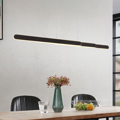 Lampada a sospensione design nera, Dwayn, 48W, bianco regolabile tra caldo e freddo LED, controllo touch