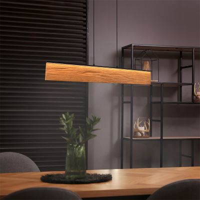 Lampada a sospensione legno design, Tanneke, 39W, 3000K LED, dimmer in 3 fasi