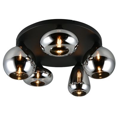 Lampada da soffitto design nera, Ervin