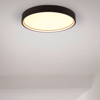 Plafoniera moderna nera, Destin, 29W, bianco regolabile tra caldo e freddo LED