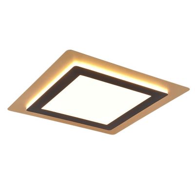 Plafoniera moderna dorata, Frans, 46W, bianco regolabile tra caldo e freddo LED, con telecomando
