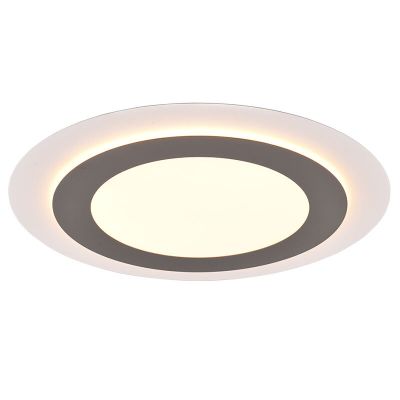 Plafoniera moderna in nichel, Frans, 42W, bianco regolabile tra caldo e freddo LED, con telecomando