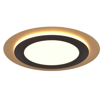 Plafoniera moderna nera, Frans, 42W, bianco regolabile tra caldo e freddo LED, con telecomando