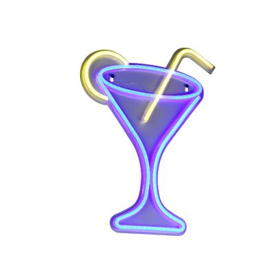 Applique da parete trasparente in plastica, Cheers, 5W, blu LED, con interruttore