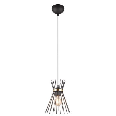 Lampada a sospensione industriale nera, Fransiscus