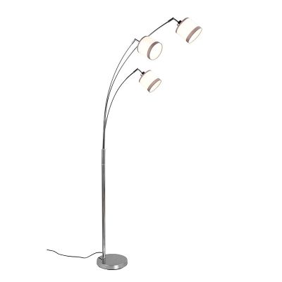 Lampada ad arco moderna bianca, Denley, con interruttore