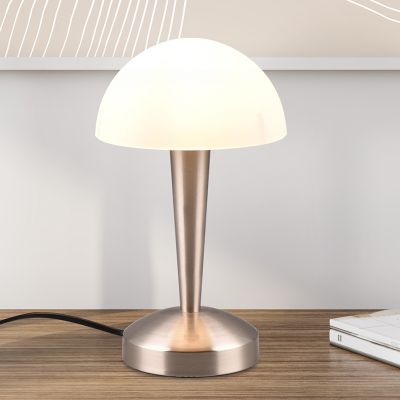 Lampada da tavolo moderna in nichel, Delila, controllo touch