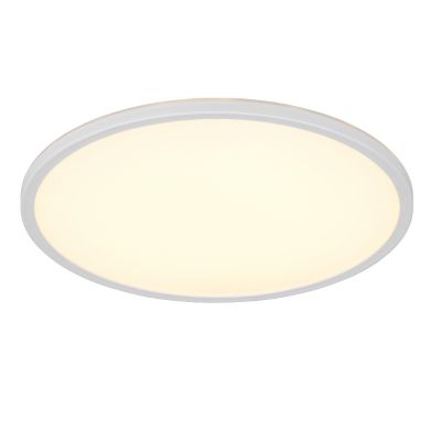 Plafoniera moderna bianca, Jeltje, 22W, bianco regolabile tra caldo e freddo LED, con telecomando
