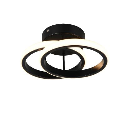 Lampada da soffitto design nera, Yasser, 7W, 3000K LED
