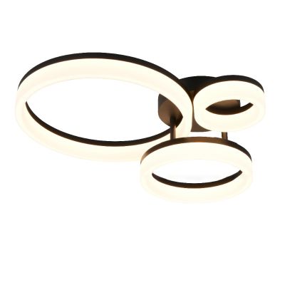 Lampada da soffitto design nera, Ufuk, 32W, 3000K LED